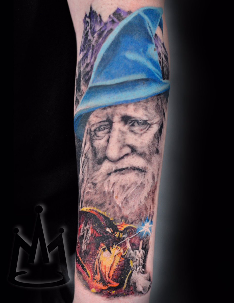 When you cannot believe in magic then you will never find it. Thank you so much @jessepinks10 for sharing your ideas with me so we can make #magic happen. #alabama #birminghamtattoo #irondale #realism #portraittattoo #inkaddict #wizardtattoo #fantasytattoo #belrogtattoo