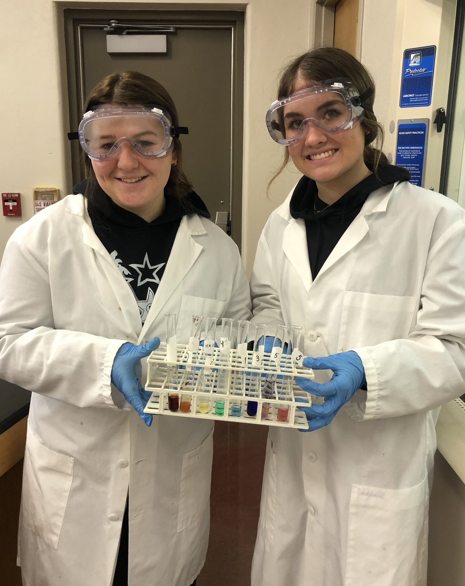 Chemistry II students did a great job shifting reactions forward and backward to create the colors of the rainbow! #RedBud132 #RedBudHS