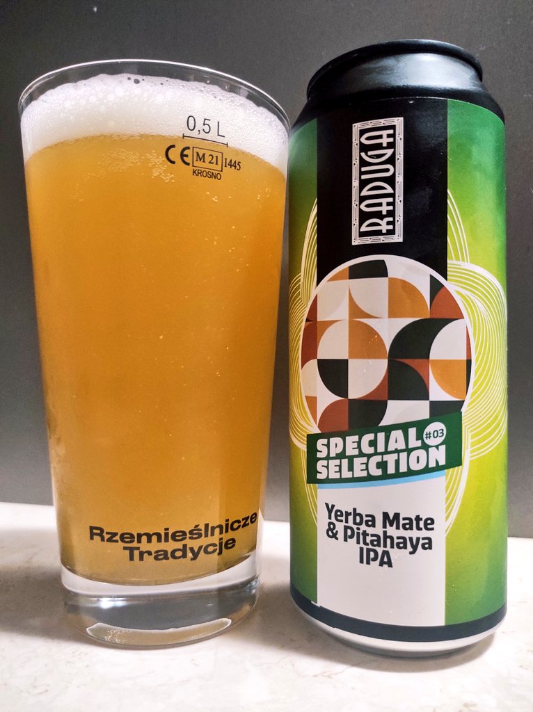 BojanowskiMarek's tweet photo. #417
🍺 Special Selection #03 Yerba Mate &amp; Pitahaya IPA
🇵🇱 Browar Raduga 
IPA
Alk. 5.3%
Ekst. wag. 13.0
4/5
#CraftBeer #IPA 
#raduga #browar #yerbamate #Pitahaya #beergeak #beerpics #wroclaw https://t.co/wVVH0ddVUZ