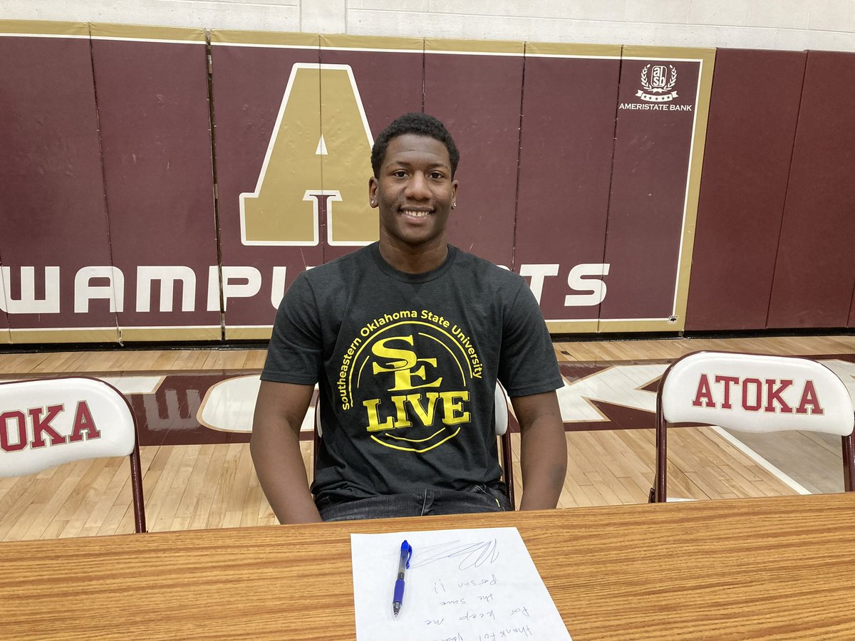 Big congrats to Atoka standout Michael Shields, who signs with Southeastern for football! <a href="/AtokaFootball/">Atoka Football</a>