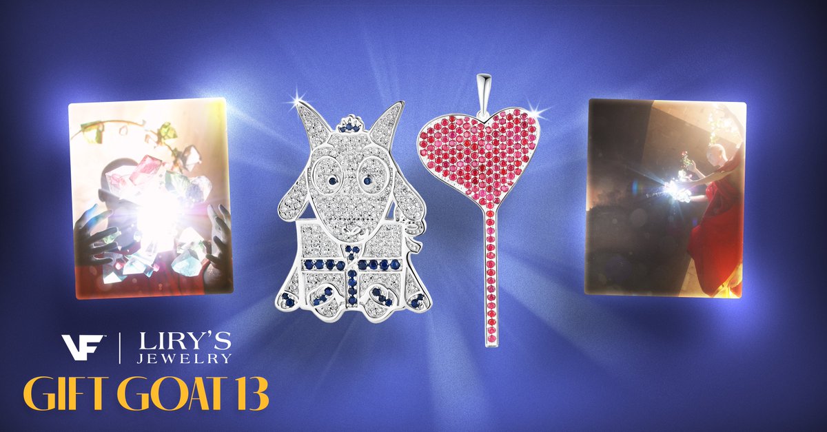 veefriends's tweet photo. Gift Goat Kicks Off Season 3 With Gift #13: @LirysJewelry & @Stuz0r 🎁🐐🧵
