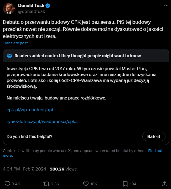 AdOn465243's tweet image. Piękne wyjaśnienie pod wpisem, twitter top #CPK #Tusk #oszust