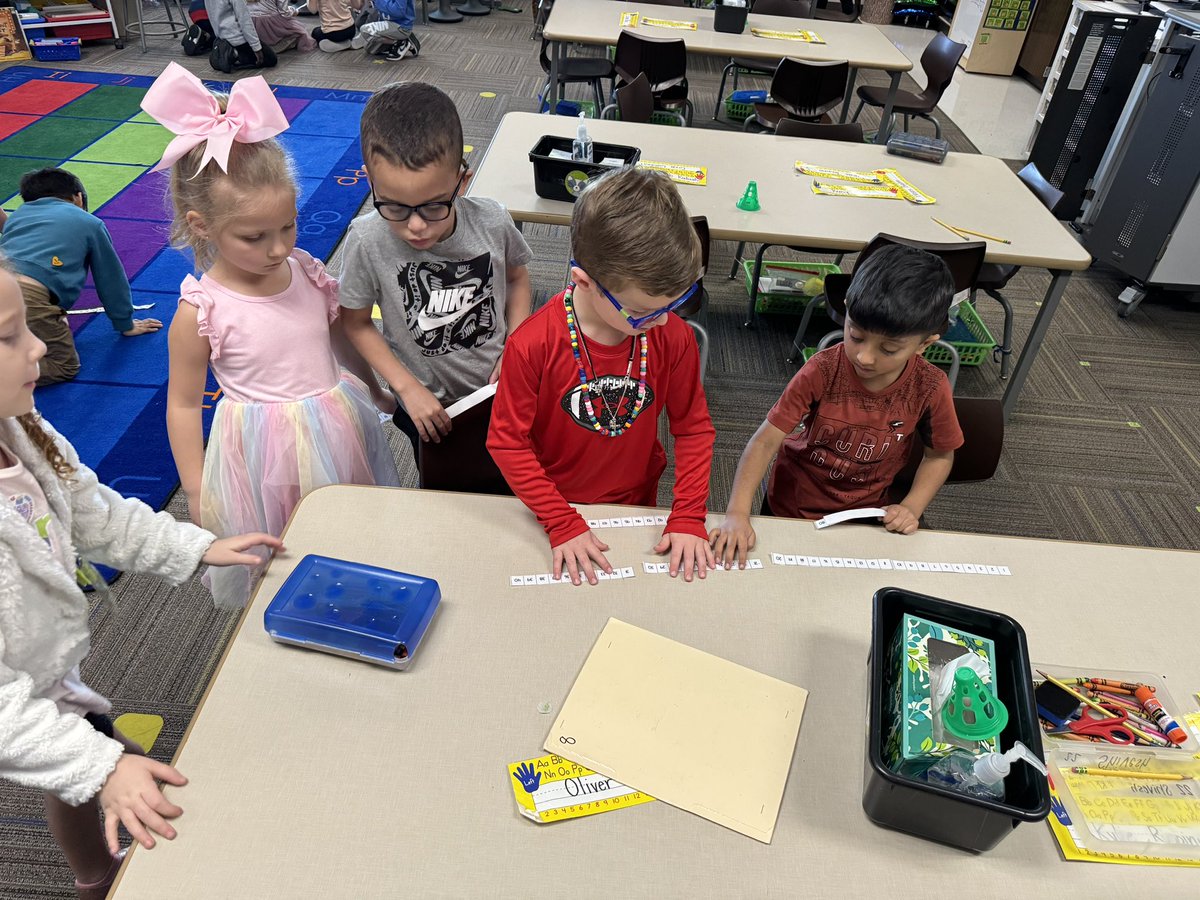 Ordering numbers 1-100 on a number line and in a hundreds chart. Then asking a partner “find the number____?”<a href="/Boyer_Elem_PISD/">Boyer Elementary</a> #teamboyer