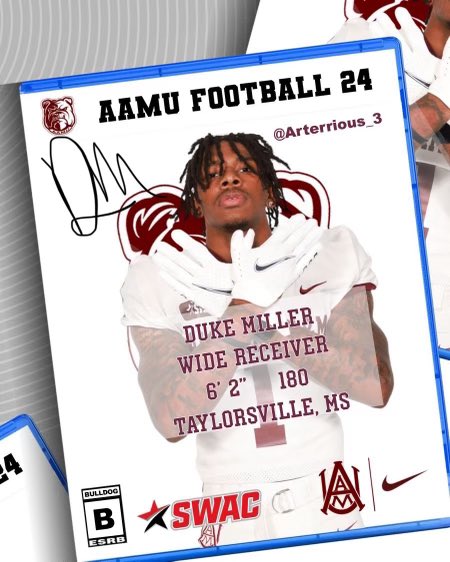 AamufbR's tweet photo. 🖊️
He’s Home

Duke Miller
Wide Receiver
6-2 180

Signed

@Arterrious_3 https://t.co/g3TuwXh3km