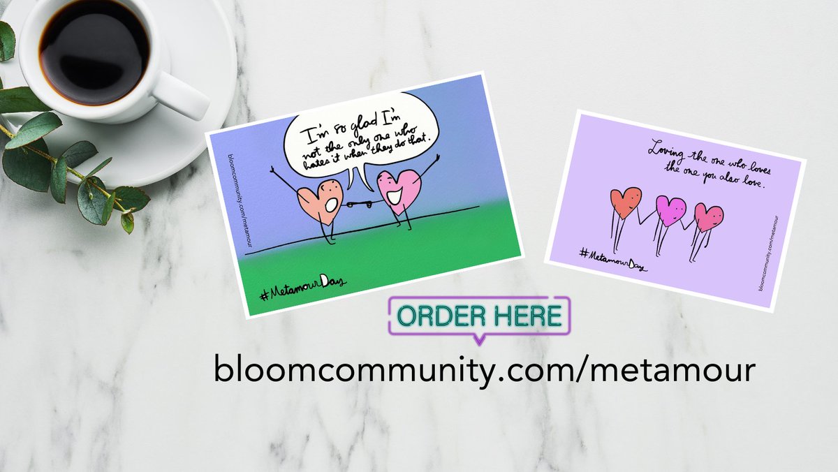 openloveorg's tweet image. February 28 is #MetamourDay2024, when we celebrate the people who love the people *we* love. 

This year, our friends at @bloomcommunity1 are offering adorable postcards to send to your #metamour – with all profits being donated to OPEN!

Order now: bloomcommunity.com/metamour