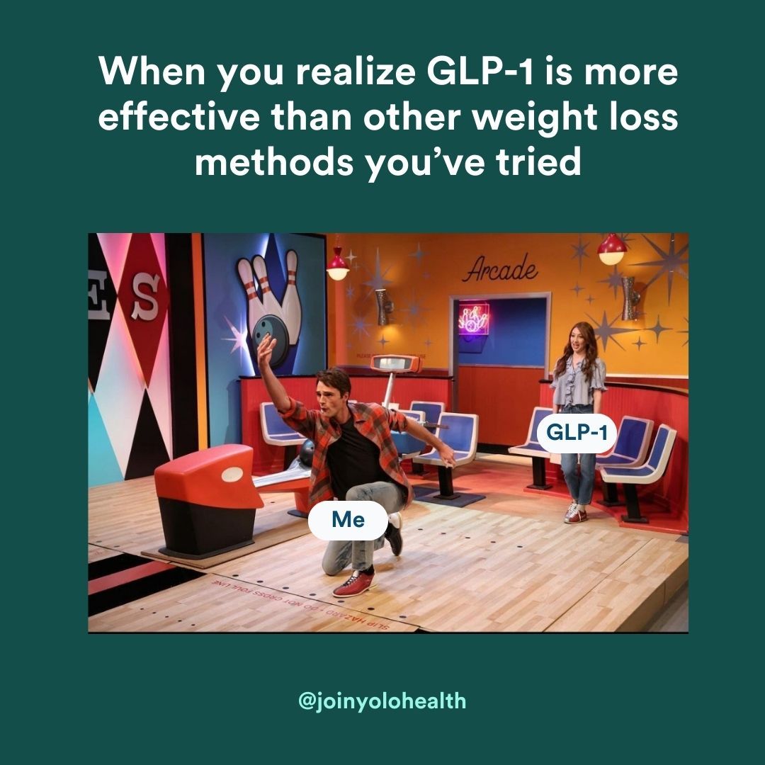 When you realize GLP-1 is more effective than other weight loss methods you’ve tried 🎳 Everyone's journey is different, but when you've had success on GLP-1, it can be like a life-changing moment when nothing else has worked.