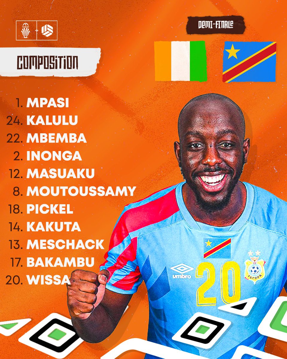 OrmanBola1's tweet photo. #CAN2023 @Bakambu17 , #Inonga et #kakuta parmi les titulaires des Léopards face à la Côte d'Ivoire https://t.co/H0Mv9IuEJy