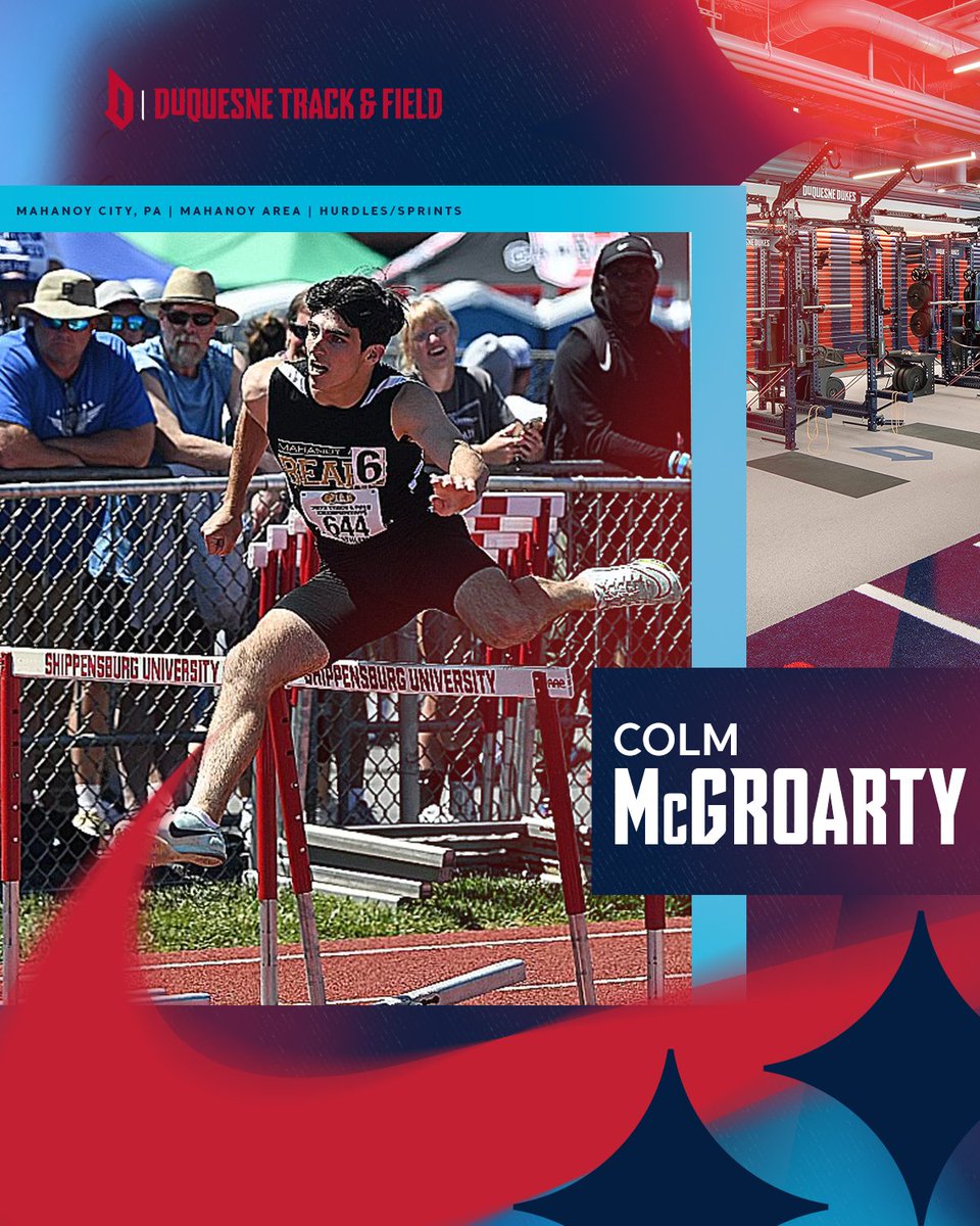 Duquesne Track & Field and XC (@duqxctf) on Twitter photo Welcome to the Bluff!
𝐂𝐨𝐥𝐦 𝐌𝐜𝐆𝐫𝐨𝐚𝐫𝐭𝐲
🔹 Mahanoy City, PA
🔹 Hurdles/Sprints
#GoDukes | <a href="/ColmMcgroarty2/">Colm McGroarty</a> Welcome to the Bluff!
𝐂𝐨𝐥𝐦 𝐌𝐜𝐆𝐫𝐨𝐚𝐫𝐭𝐲
🔹 Mahanoy City, PA
🔹 Hurdles/Sprints
#GoDukes | <a href="/ColmMcgroarty2/">Colm McGroarty</a>