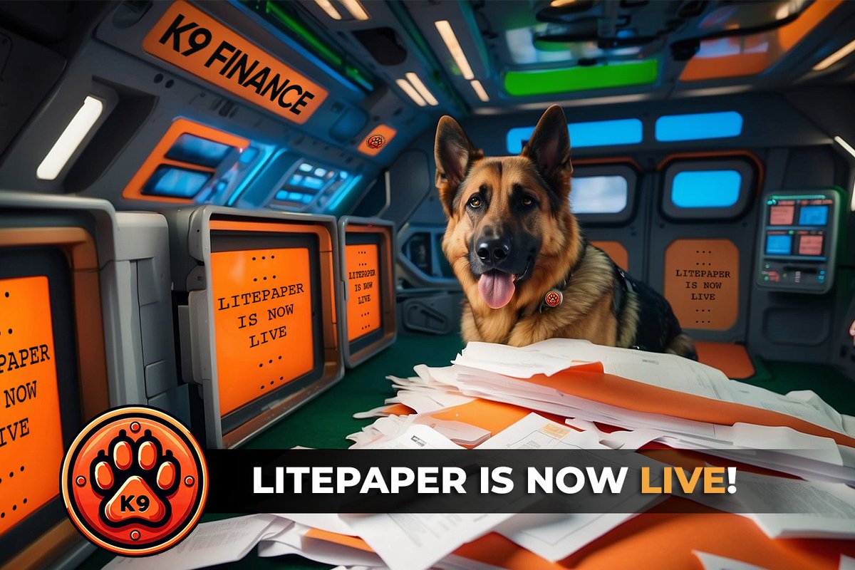 📜 K9 Finance has now published our Litepaper 📜

The Litepaper is a non-technical description &amp; overview of the $KNINE ecosystem and includes: 

▶️ State of <a href="/ShibariumNet/">Shibarium Network</a> staking summary
▶️ The benefit of K9 for <a href="/Shibtoken/">Shib</a>
▶️ Tokenomics
▶️ Governance 
▶️ Roadmap
