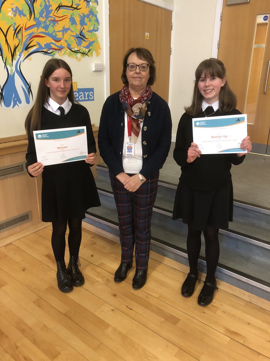 Intermediate music festival result. 1st: Adah East (cello), 2nd: Deia Wilkinson (voice), 3rd: Anna Shapovalova (piano). Our adjudicator, Mrs Buchanan commended all competitors for their outstanding performances. Well done everybody. Pictured here are Adah and Deia.