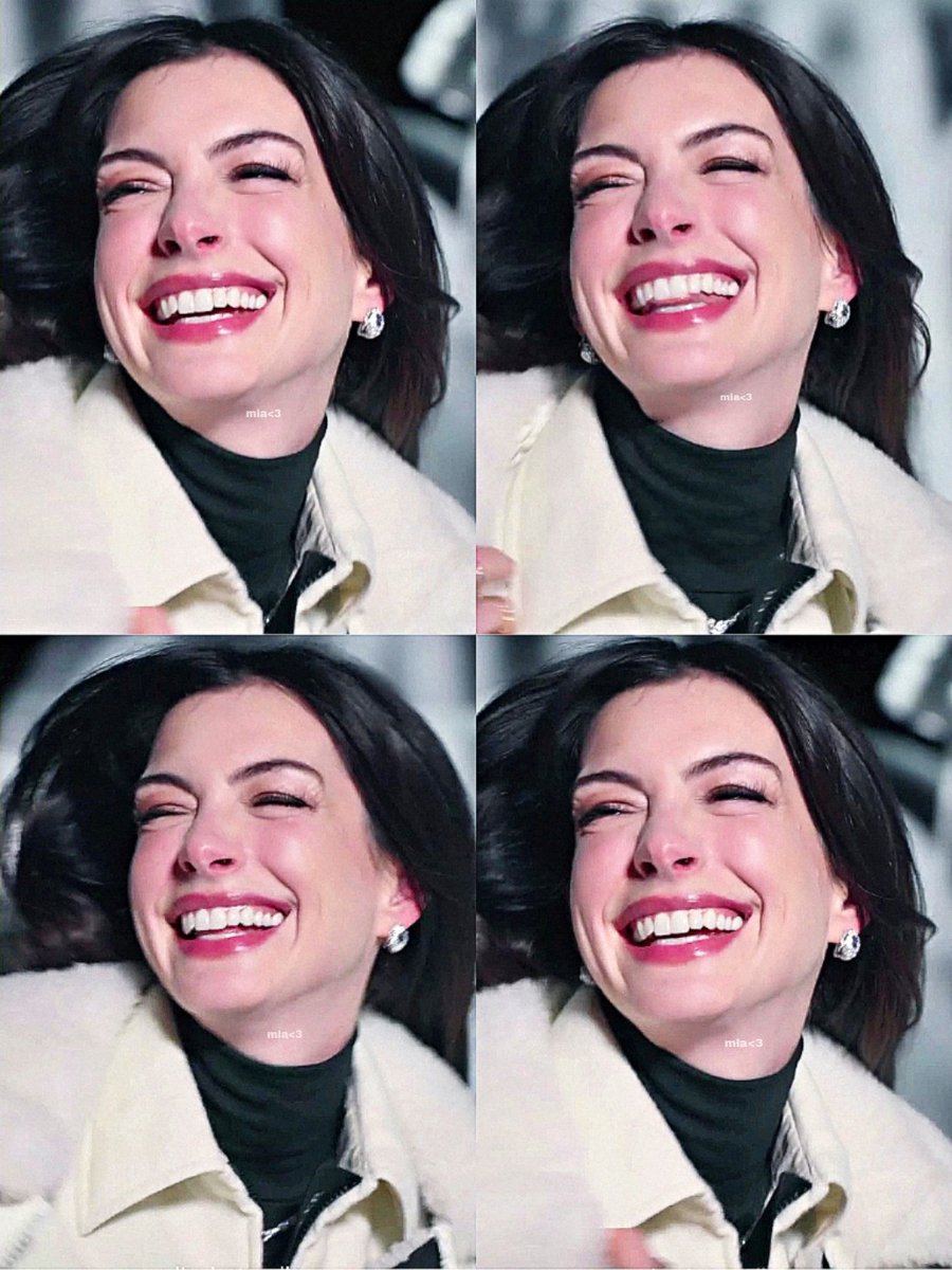hathawaysbae's tweet photo. my anne hathaway happy and smiling i don't need anything else. https://t.co/X5nzFTEEtA