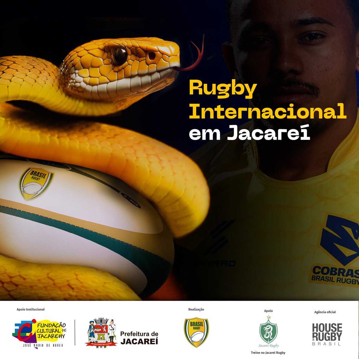 🐍Tá chegando a hora dos Cobras estrearem no super Rugby Americas 2024. 

🏆É o melhor do rugby internacional sul-americano chegando a Jacareí!

🏉Venha curtir esse momento no Estádio Du Cambusano e se divertir na Vila dos Cobras.

#jacarei #sp #prefeitura #rugby #SuperCobras