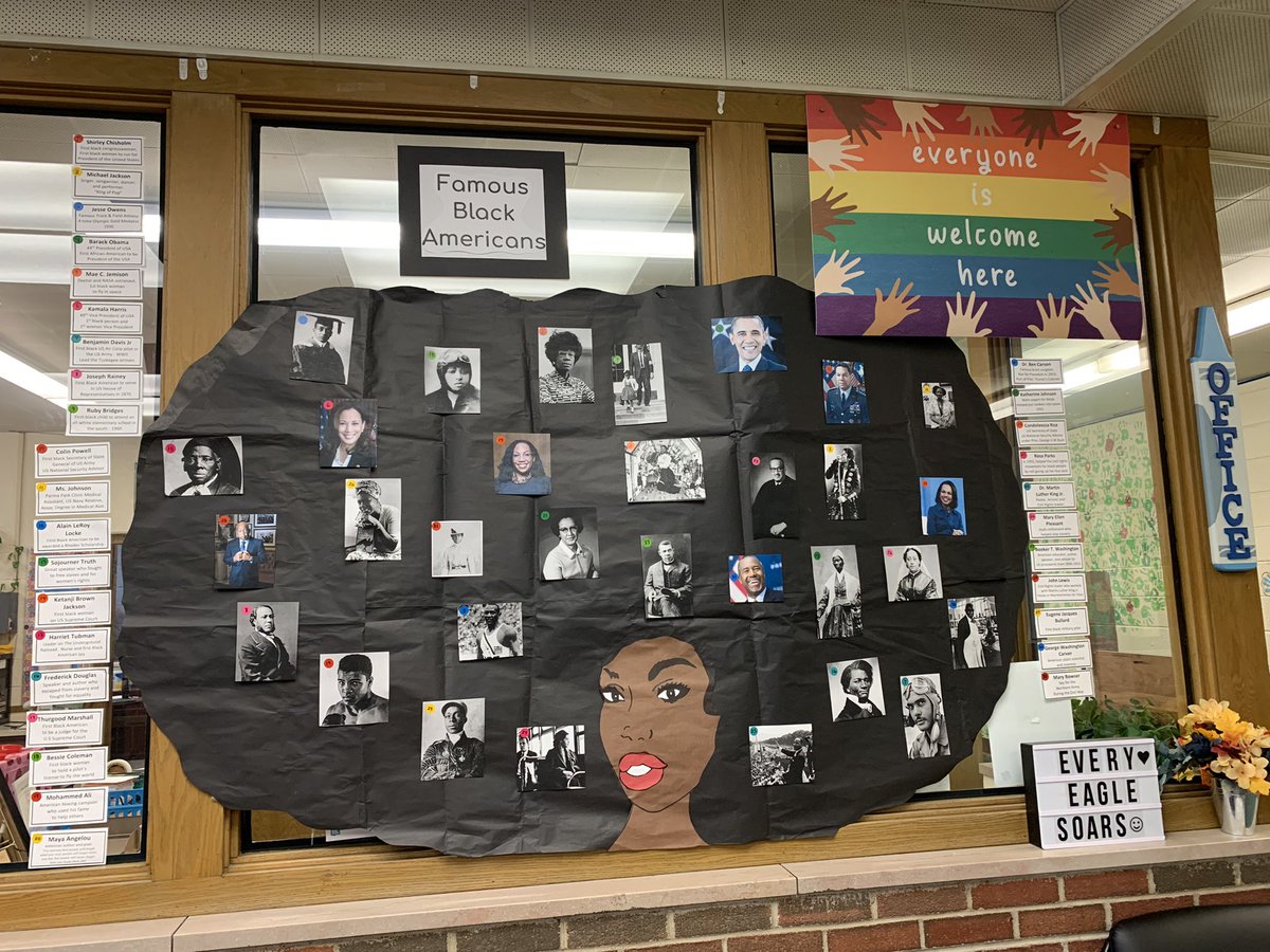 PCSDdentzler's tweet photo. Celebrating Black history month. #PCSDProud #Dentzlereagles #LearningOurRoots. https://t.co/JQlAm2Idf4