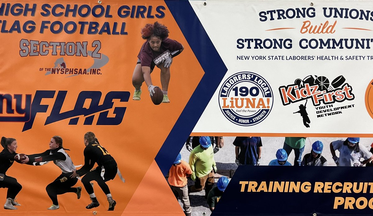 Sect2athletics's tweet image. We are excited to announce Girls Flag Football as an official sport in Section 2!Beginning this spring, we will have 12 schools competing within the Section. 
A big shout out &amp;amp; thank you to the @Giants for their support!