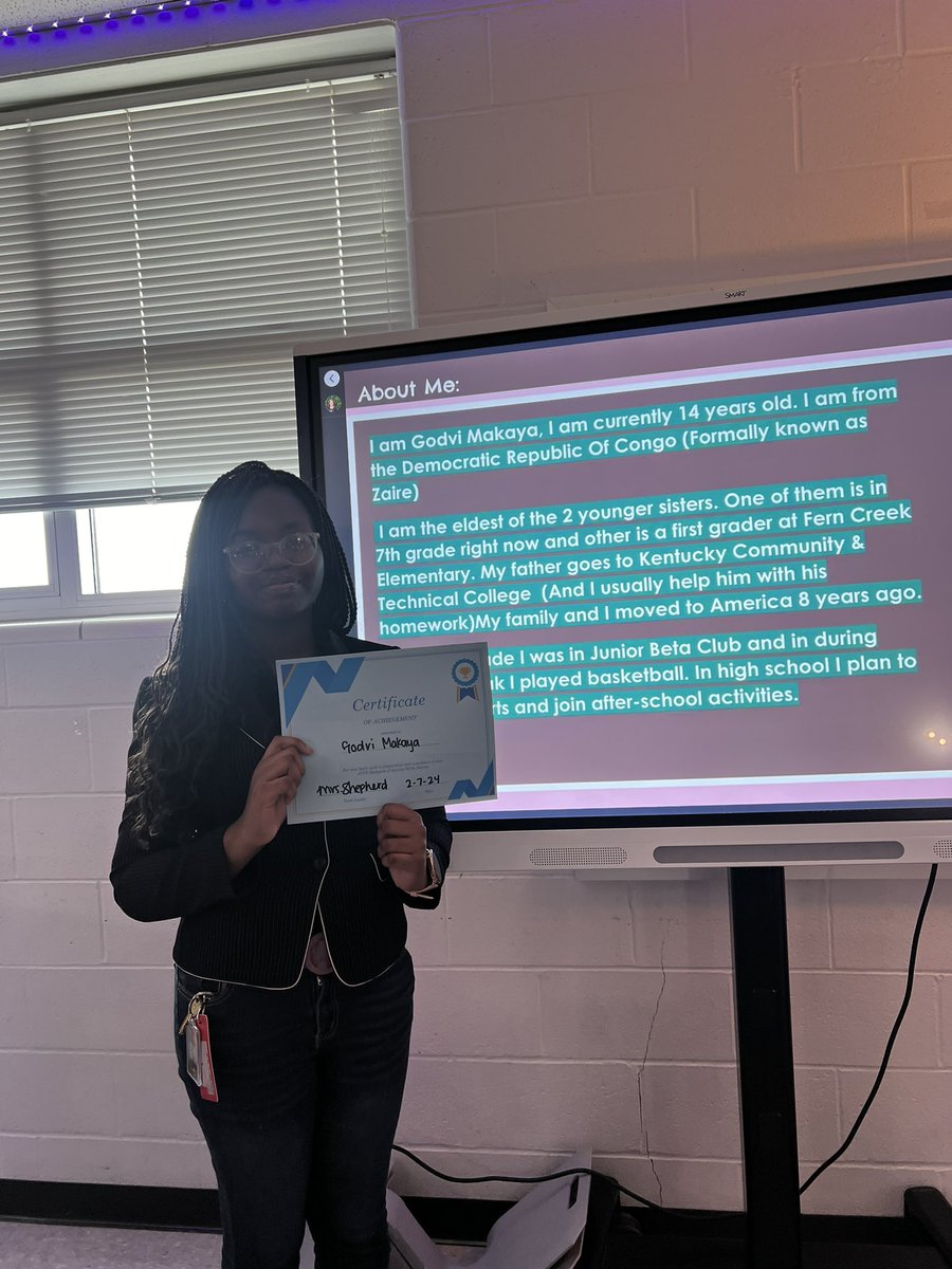 This student is the reason why the backpack is so beneficial! Her presentation was flawless- her reflection on her work and the success skills were immaculate. She  has INSPIREed this teacher all over again. <a href="/RamseyMS_JCPS/">Ramsey Middle School</a> <a href="/8thRamsey/">Ramsey 8th Grade Academy: Clay Hollister, AP</a>