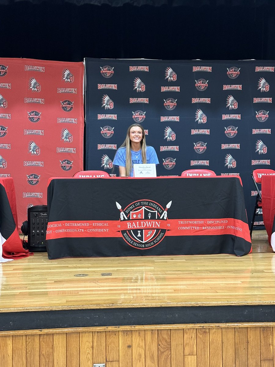 💥Big Congrats to our pitcher Shaylen Byrd for signing to Seminole State today!! We are so proud of you!!❤️🖤