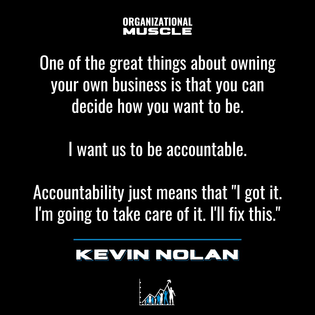 OrgMuscle's tweet image. Are you accountable to your team? Is your team accountable to you? Running a business is hard work but can be so rewarding! You need to make sure everyone is accountable to someone, including you!

#book #business #leadership #accountable #entrepreneur #entrepreneurship