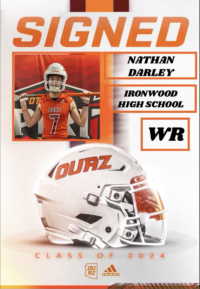 OUAZFootball's tweet photo. EXCITED FOR THE UPCOMING SEASON! WELCOME TO THE PACK 🐺 🐾 🏈 
#THEPACK #WeAreOUAZ https://t.co/Vbgwhgl7rD