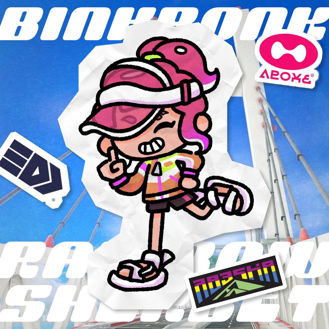 rolilomi's tweet photo. [#splatoon] i love dressing my veemo up in cute outfits and giving them cheesy ootd names!!! this is Rainbow Sherbet 🍊🌈☁️#splatoon3 https://t.co/jfnOAt1hzI