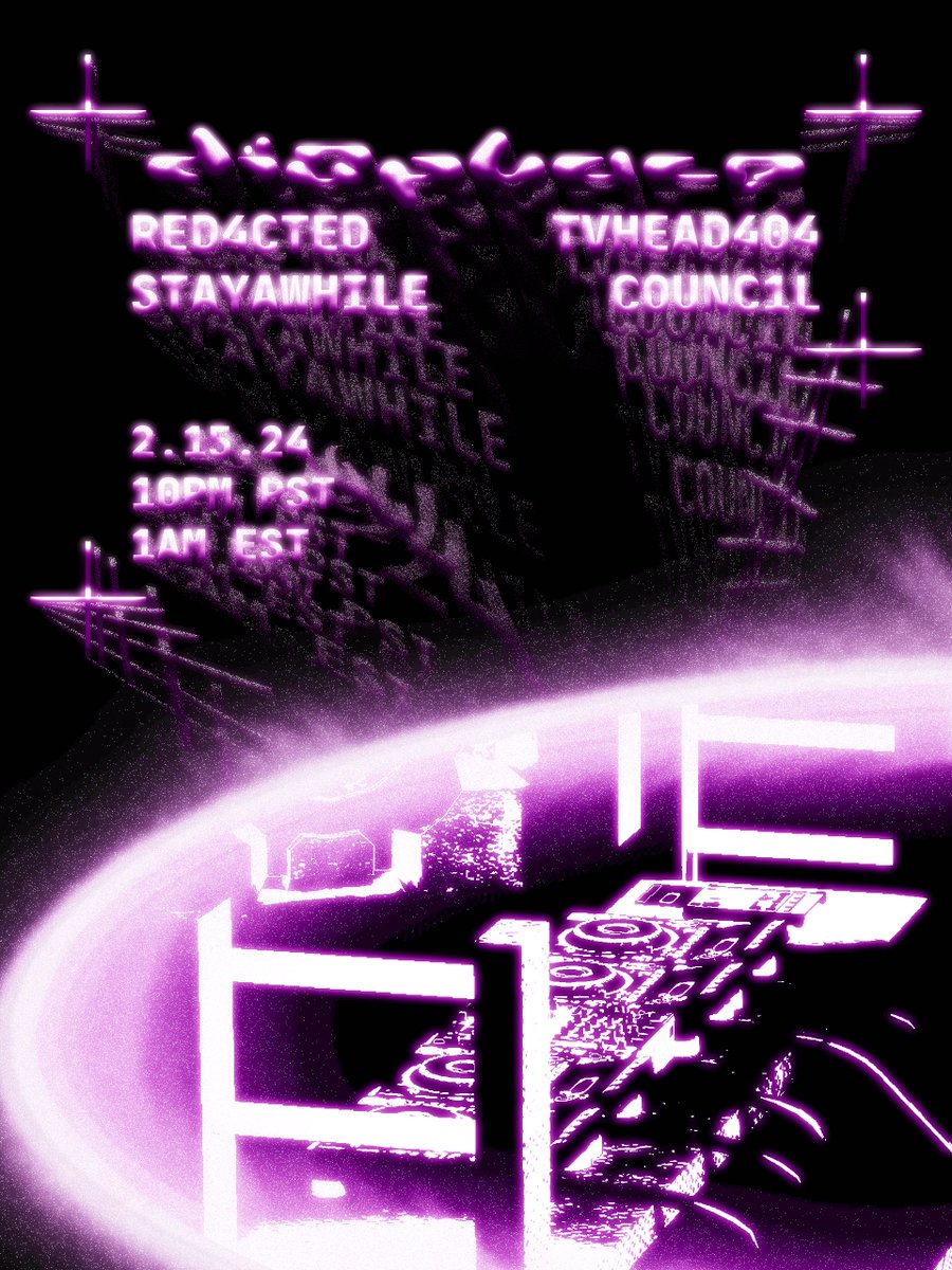 DISPLACE_VR's tweet image. [ GROOVIN' ]

[ thursday, feb 15th ] [ 10pm PST // 1am EST (16th) ]

[ @DJ_RED4CTED_ 
  @TVHead404 
  @Stayawhilevr 
  @TheCouncilate ]