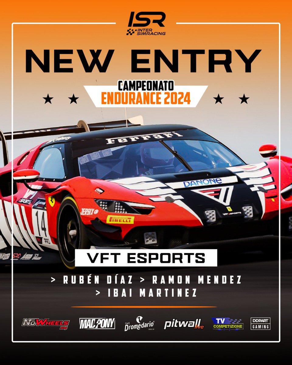 6H de COTA Participaron en nuestros eventos endurance de 2023 y no se quieren perder el campeonato endurance 2024 Hola @vft_Esports 👋 ℹ️ discord.gg/cjtpryNS7N #ISR | #6hCOTA | #simracing