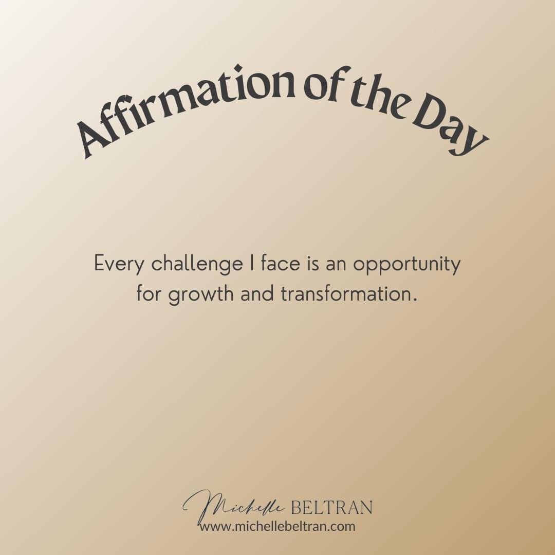MediumMichelle's tweet photo. Affirmation of the Day ✨✨
“Every challenge I face is an opportunity for growth and transformation.”
#TrustingIntuition #ConfidentGuidance #CrystalClearClarity #AuthenticPath #ManifestingDreams
#AffirmationOfTheDay #PsychicEnergies #IntuitiveInsights #EmbracingIntuition #DivineGuidance #TrustTheWhispers #FlowWithGrace #PsychicAwareness #ClarityWithin #TuningIntoTheUniverse #michellebeltran #psychic #psychicmedium #intuitivelifecoach
