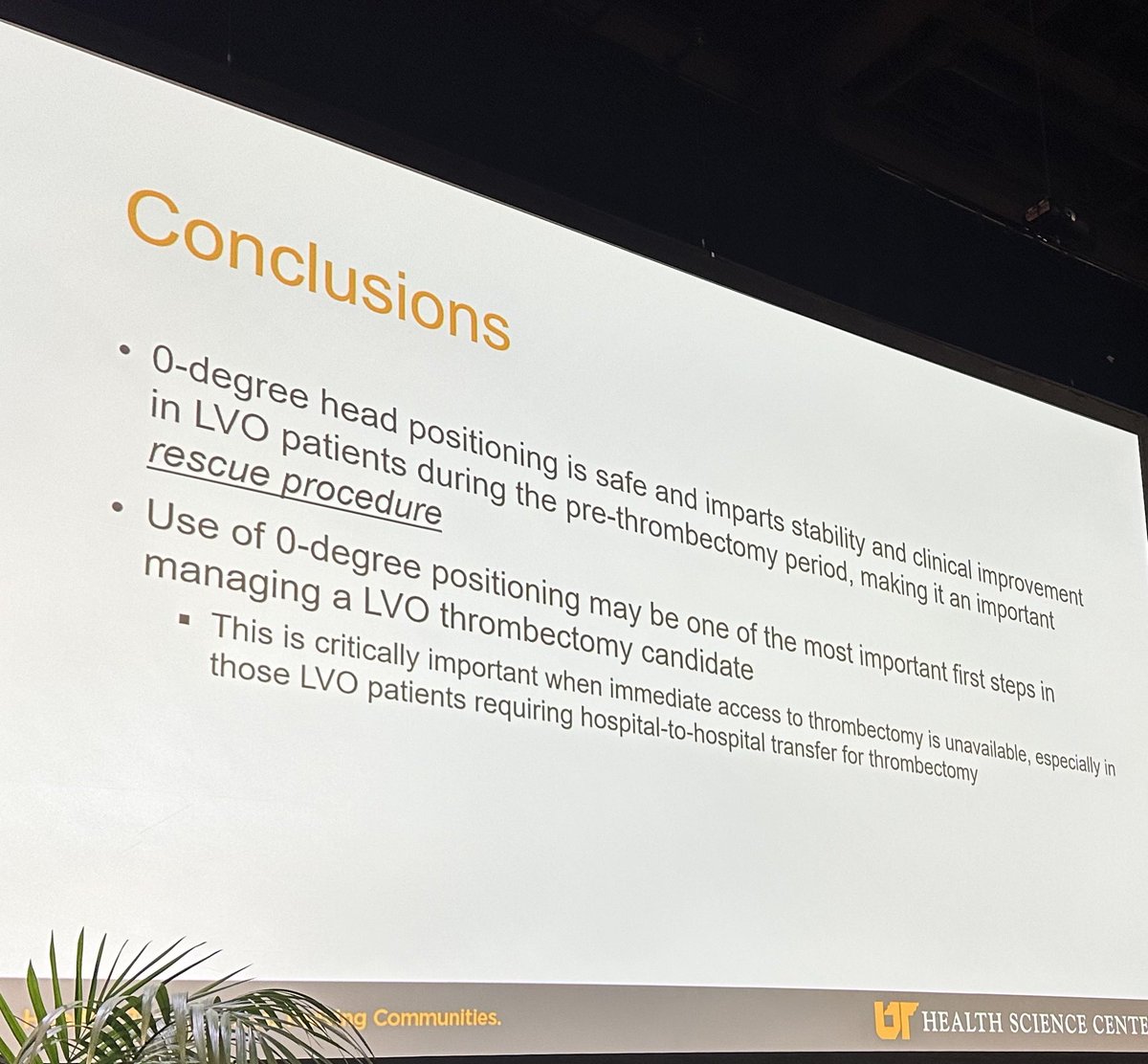 Congratulations @AnneAlexandrov on Zodiac. Turns out head position in LVO pre-thrombectomy does matter! #zodiac #nursingstrokeresearch @ANVC__ @UTHSCnursing