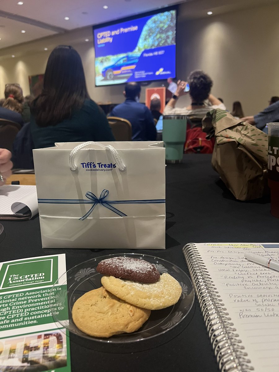 CPTED_ATX's tweet photo. Cookies+Conferences=Networking…Sweet💙🍪Through February 18th order Tiffs Treats, ANY location, 
use code:SAFEHORNS at checkout to support @safehorns Thks Tiffs Treats Tampa! 
#SupportSafeHorns #CookiesforCommunity @tiffstreats #USCPTED #UnivSouthFlorida #CrimePrevention https://t.co/UZUxmm2KuM