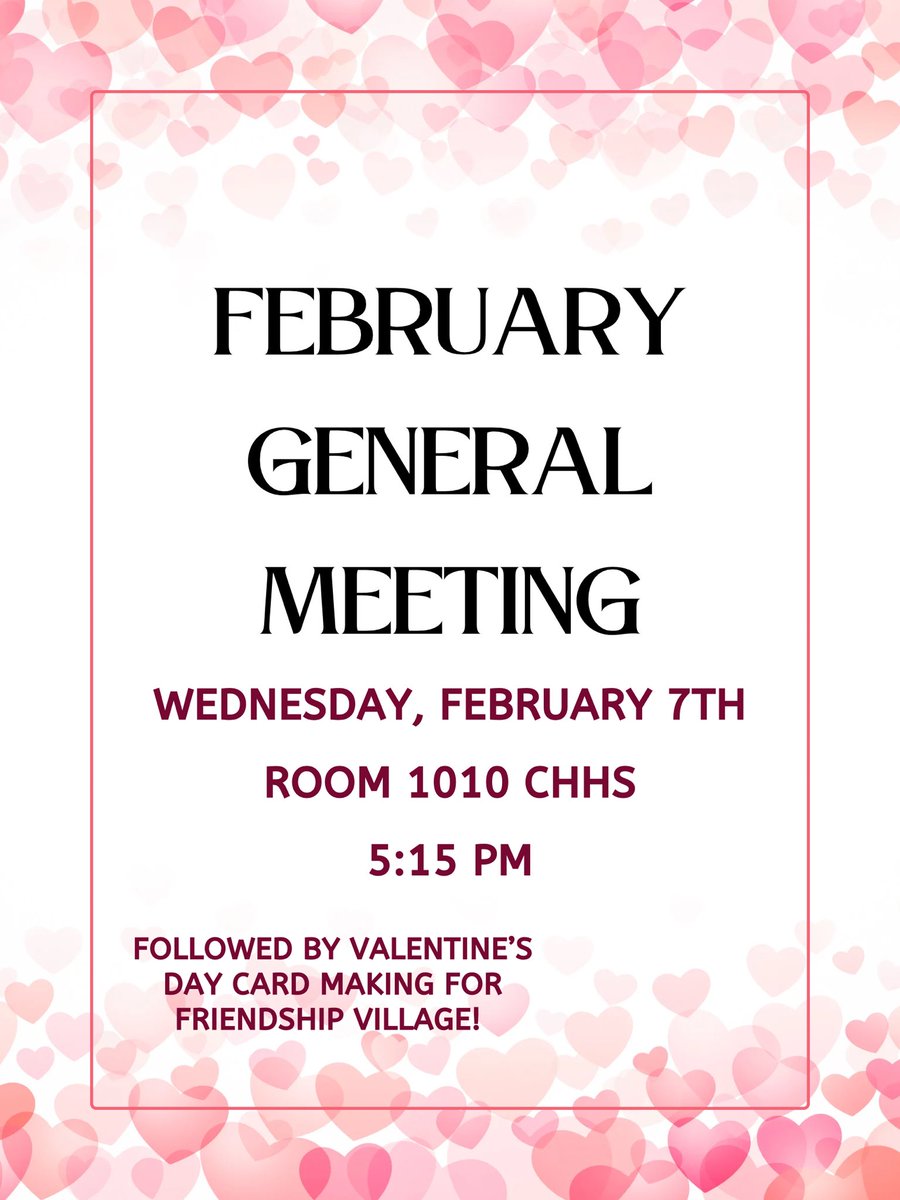 NSSLHAatWMU's tweet image. Our February general meeting is today at 5:15 with card making afterwards!💌💘