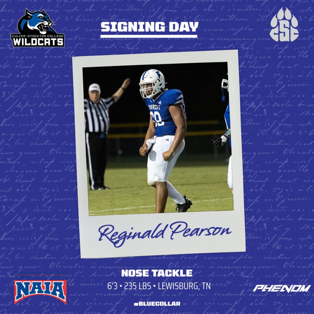 The newest #BlueCollar addition to the Wildcats, welcome home Reginald Pearson. #NSD24 | #WhoWeAre | @PearsonReggie68