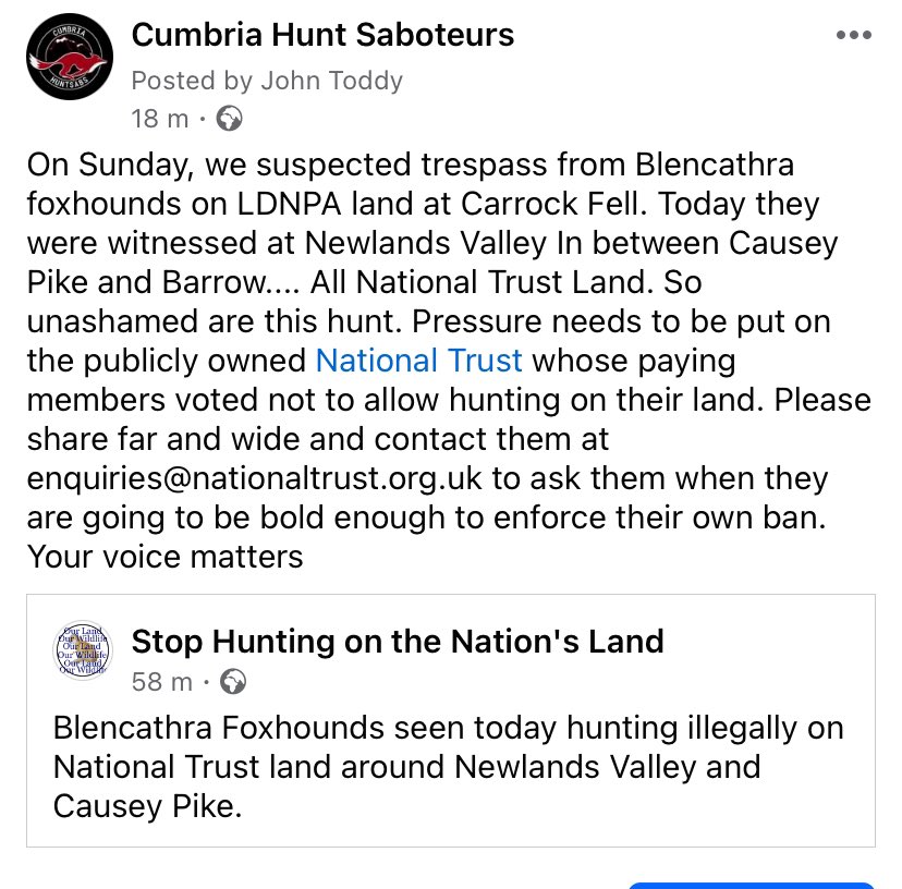 Cumbria Huntsabs tweet media