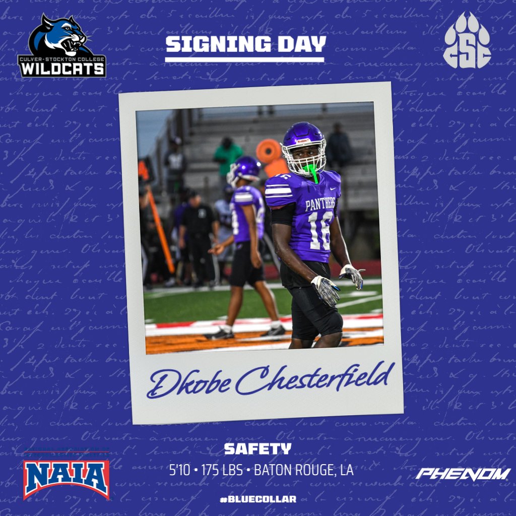 The newest #BlueCollar addition to the Wildcats, welcome home Dkobe Chesterfield. #NSD24 | #WhoWeAre | @Dkobe15