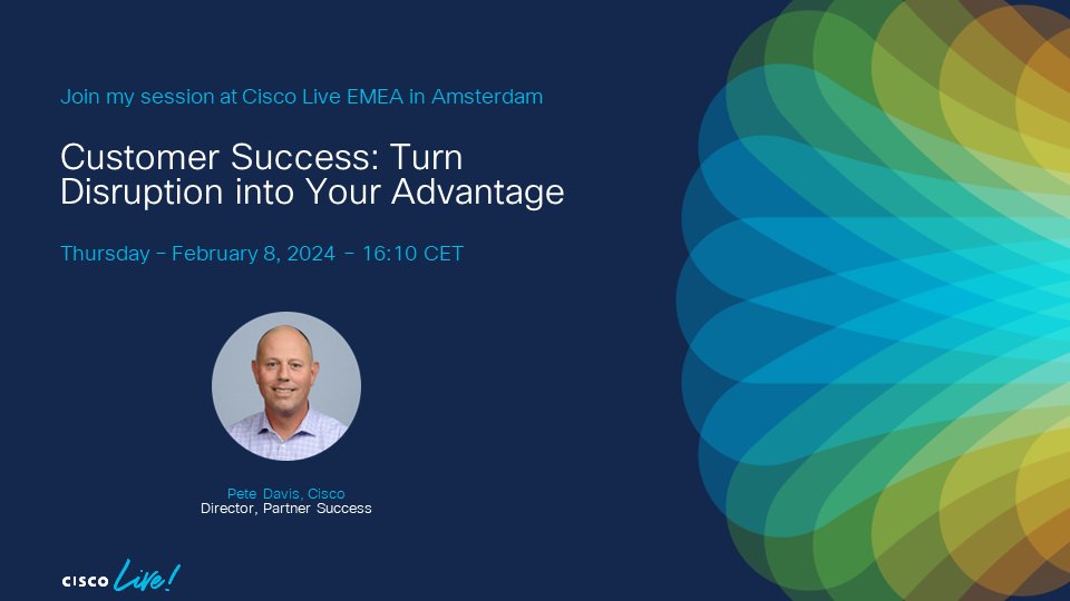 Harness the power of disruption to your advantage with Cisco Customer Experience 🚀. Uncover the immense potential of collaboration in our insightful session at #CiscoLiveEMEA. 

There's still time to register, grab your Cisco Events App and search for PSOCX-1756 ✅! 
#CiscoCX