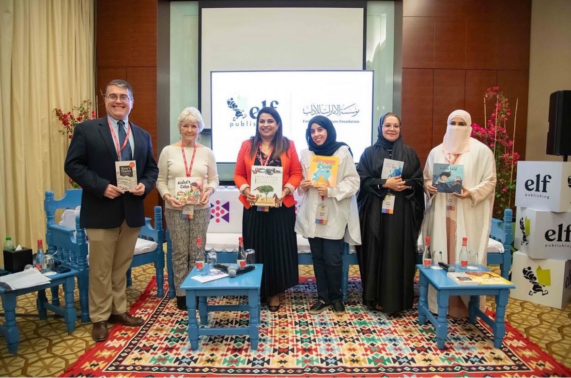 affle2's tweet photo. What a fabulous week @EmiratesLitFest School visits, panel discussions and launching The Encyclopedia of the United Arab Emirates published by @ELFDubai 
A big shout out to all who worked to make the week such a success. https://t.co/mLOJY9CxxN
