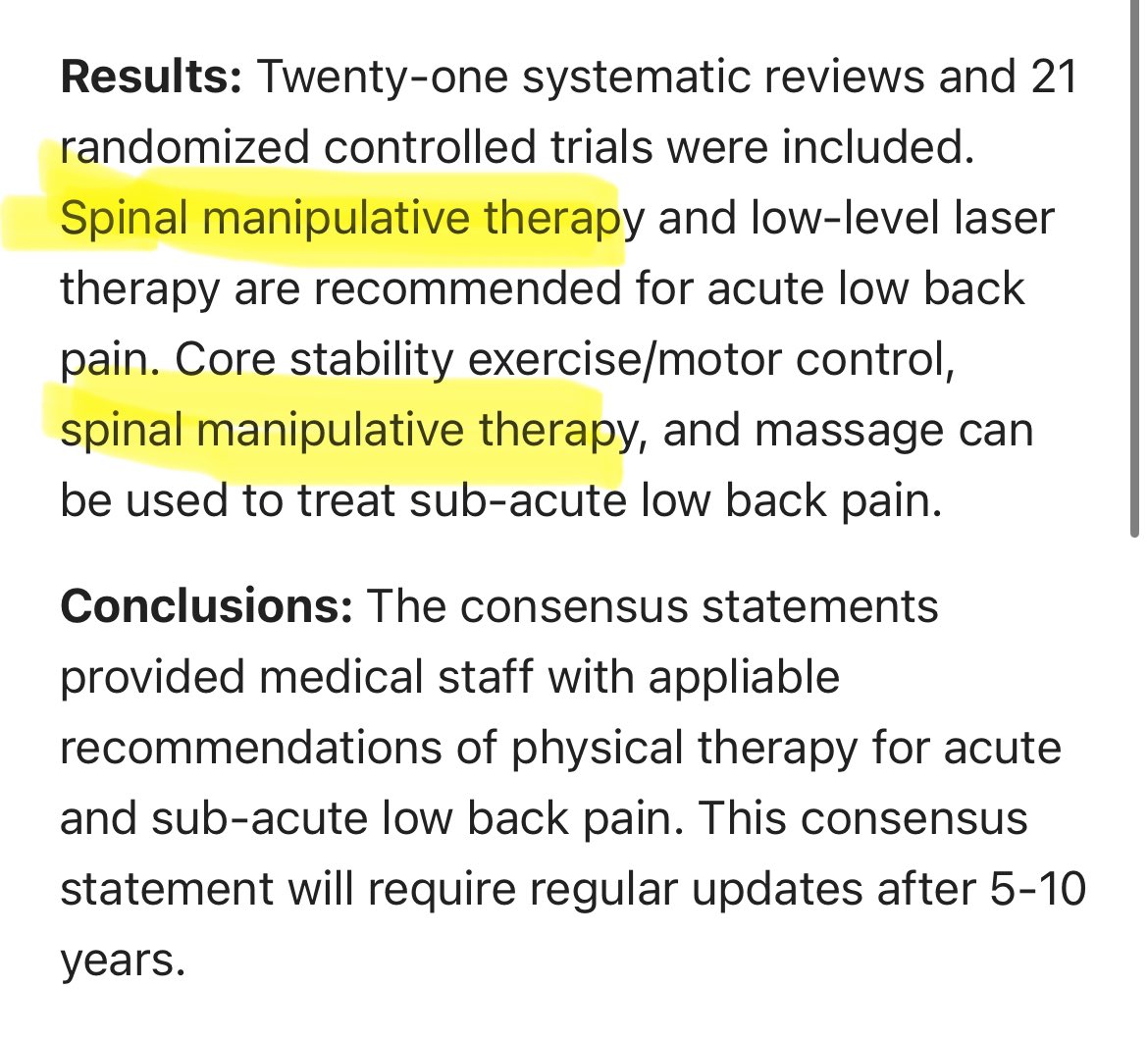 If you want to be evidence based, you should know how to manipulate the spine 
#AAMTFellowship