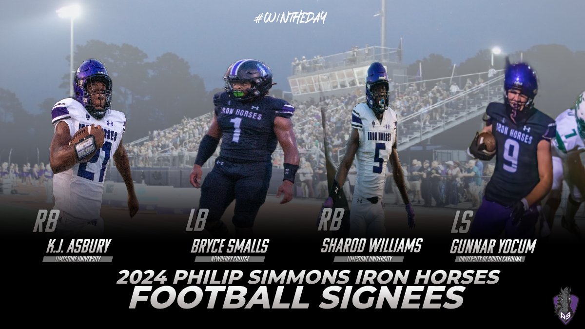PSIronHorseFB's tweet photo. With the signing of these four great players today, and the December signing of Troy Stevenson to Georgia Tech, our total seniors heading off to play college football is 5 so far in 2024! Really happy for these players and families. Congrats and so proud of all your hard work! https://t.co/DBWxtQRm4q