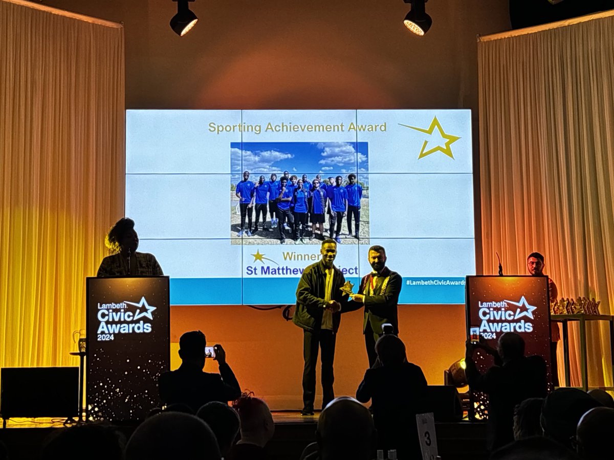 We were pleased to have nominated @smpbrixton for the Sporting Achievement Award at tonight’s #LambethCivicAwards24 and couldn’t be prouder that they’ve won. They’ve done amazing things for our young people and this recognition is absolutely 💯% deserved!