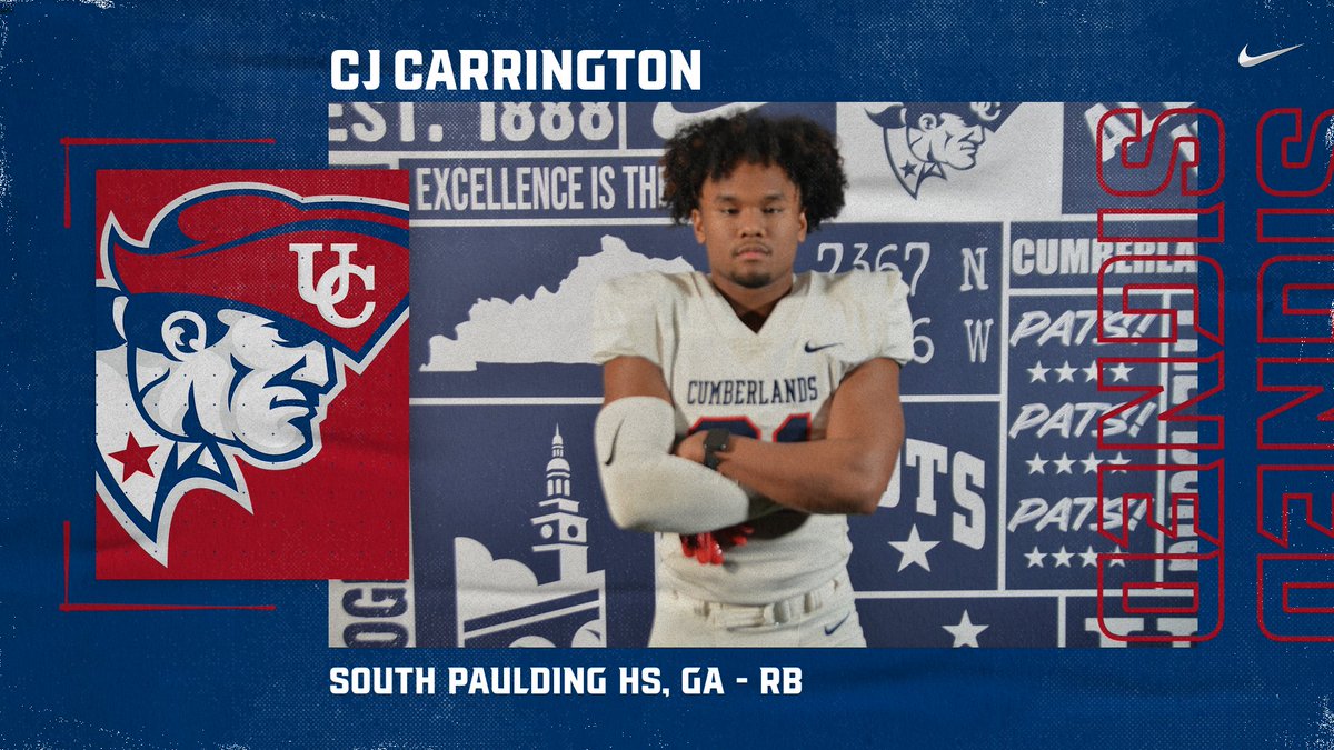 An electric running back from Georgia adds to the offense! Welcome to The University of the Cumberlands CJ!!!