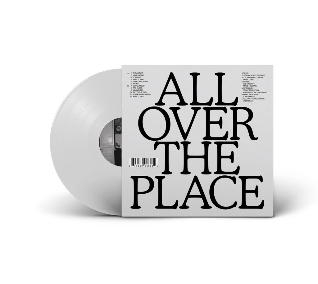 DOOMTREE's tweet photo. A newer than new record from @papertigerDTR. 

Check out the preorder packages for ALL OVER THE PLACE here: 
https://t.co/sOpf0DDlJQ https://t.co/0Nexvxjvw4