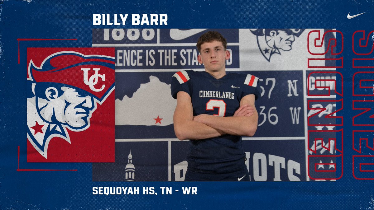 A long receiver with range joins the brother hood from the Volunteer State! Welcome to The University of the Cumberlands @billybarr2024 !!!