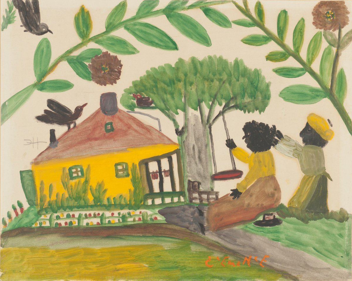 We continue our celebration of #BlackHistoryMonth with artist #ClementineHunter. Hunter, a folk artist from Louisiana, is regarded as one of the most well-known self-taught artists. Working from memory, she depicted Black Southern life, producing +5,000 works in her lifetime.