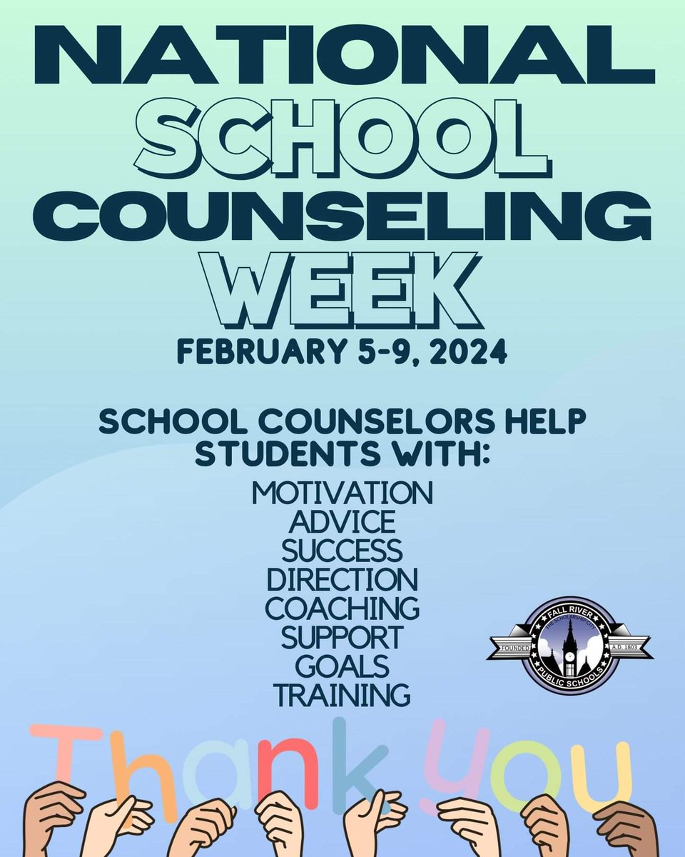 Thank you, School Counselors, for helping all of our students succeed.