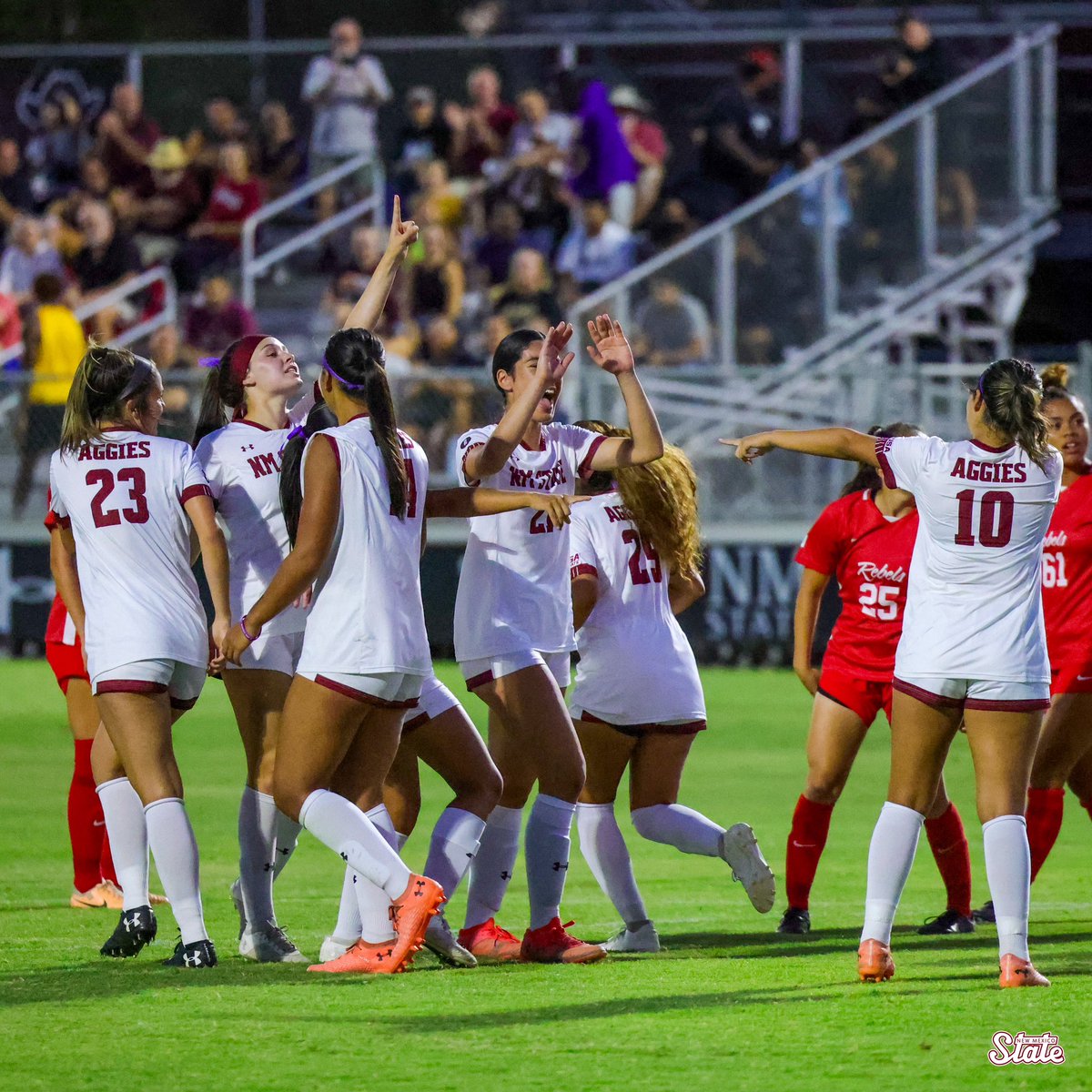 NMStateWSOC's tweet image. Thankful to those who came before us🫶

Determined to inspire those after.

Happy National Girls and Women in Sports Day💪🏽

#AggieUp | #NGWSD2024