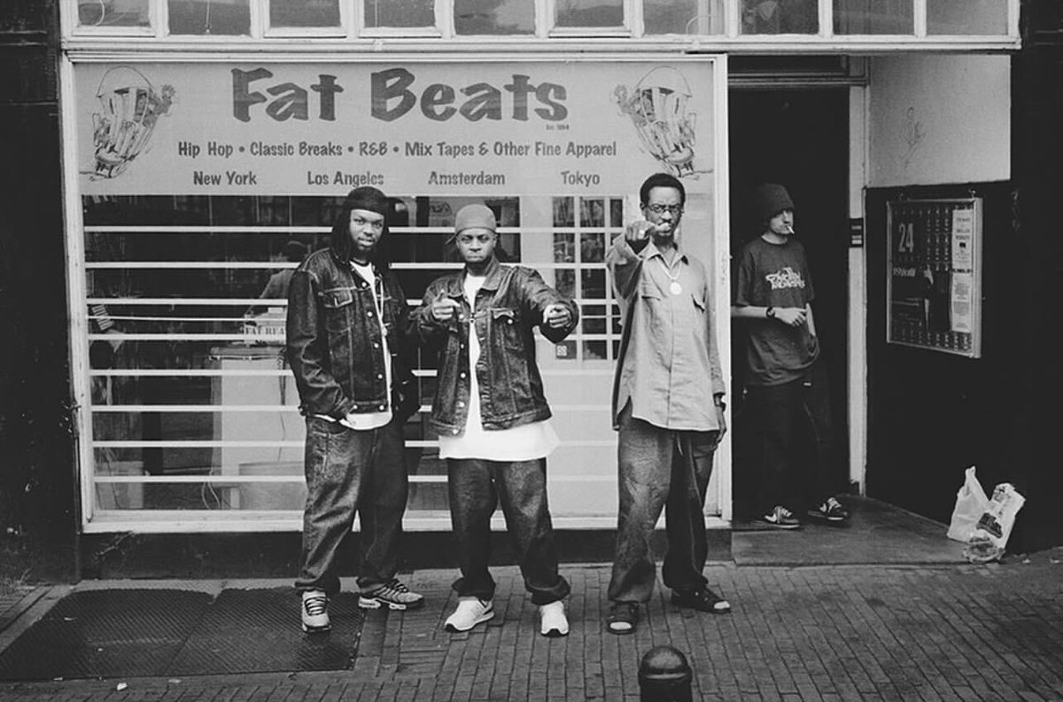 Happy 50th Birthday J Dilla. @slumvillage outside Fat Beats Amsterdam, from the archives for #DillaDay.