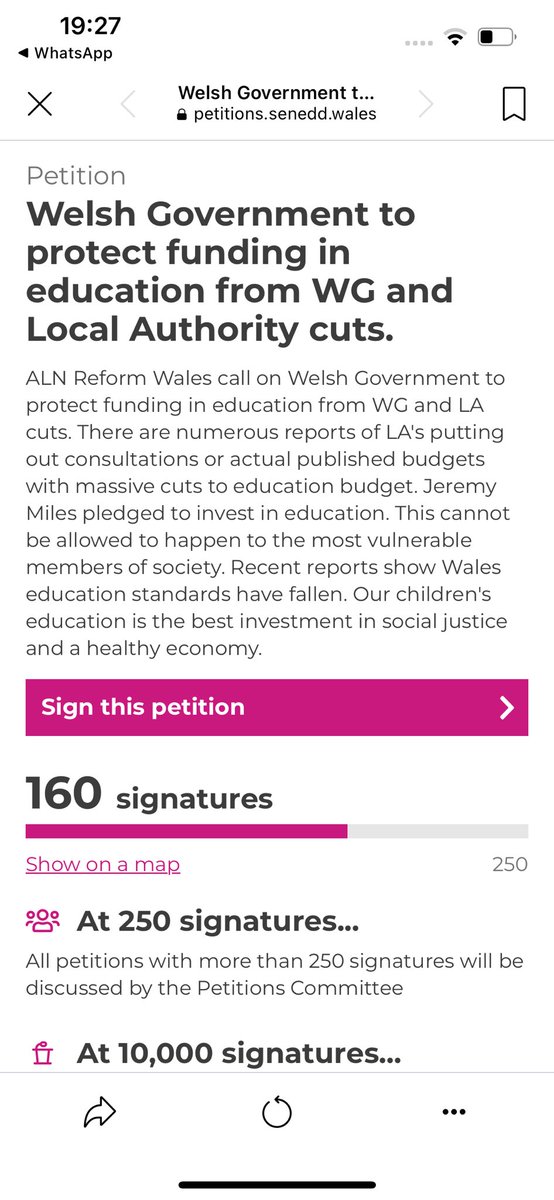 90 signatures to go and we hit the first hurdle. We will not allow the WG to get away with this. petitions.senedd.wales/petitions/2460…