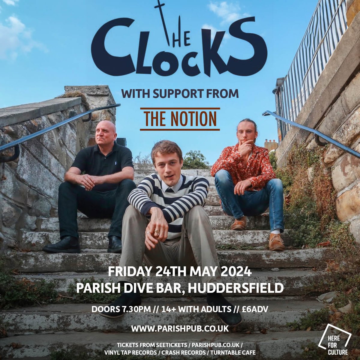 Really looking forward to May 24th when we head up north to play The Parish in #huddersfield . With support from @thenotion_band grab your tickets parishpub.co.uk/gigs/649/