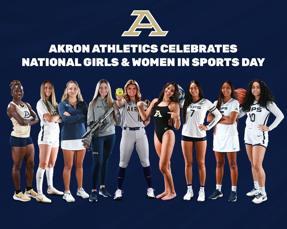 AkronZips's tweet photo. Happy National Girls and Women in Sports Day!

Today and every day we honor all the amazing girls and women in sports. 🦘

#NGWSD2024 | #GoZIPS https://t.co/TN5Lno4l59