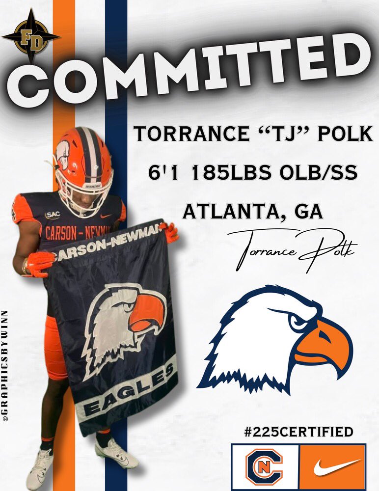 We so proud of Torrance Polk @tj2hard on signing with Carson-Newman #whynotDoug #225 #astropride