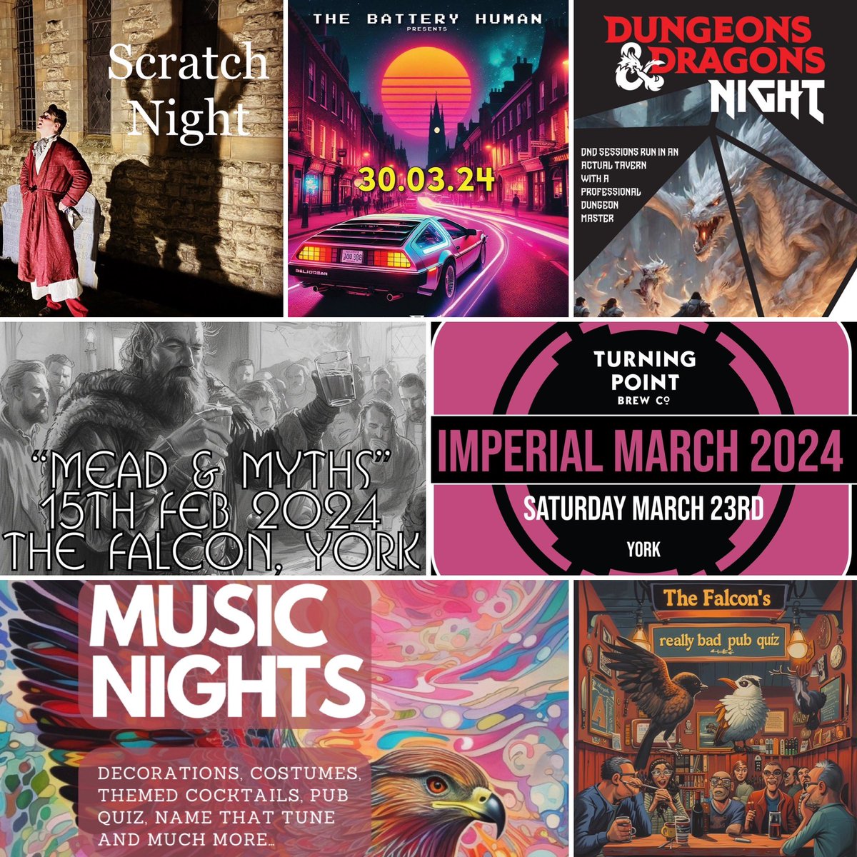 thefalconyork's tweet photo. We’ve got so many exciting events coming up as part of our 2024 programme!!

🍺 Pub Quiz
🍺 Music Nights
🍺 D&amp;D
🍺 Performances
🍺 Tap Takeovers
🍺 Beer Launches and Tastings
🍺 Beer Festivals
🍺 And more!!

Check out our upcoming events on our Facebook Page https://t.co/EONgbOMK9N