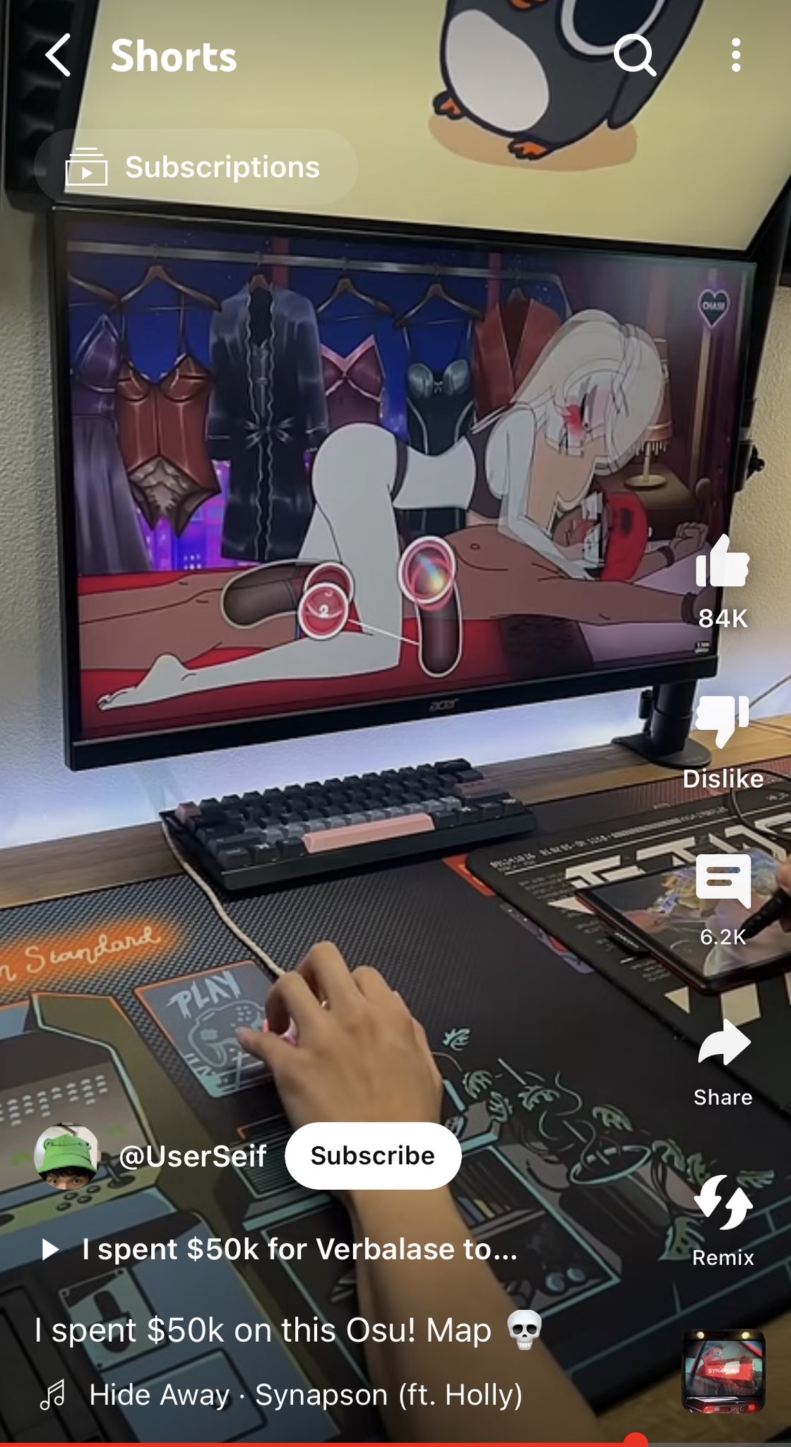Aster0id on X: Im sorry if i sound like a buzzkill but can we not post  the fucking verbalase video over osu gameplay? its literally soft core porn  and sexual assault and